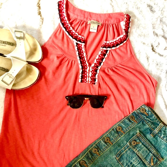 Lucky Brand Coral Tank - Size Large - Picture 2 of 6